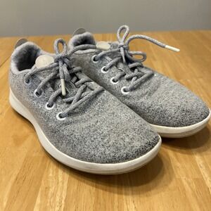 Allbirds Men's Wool Runners Gray White‎ Athletic Walking Shoes Sneakers 9M